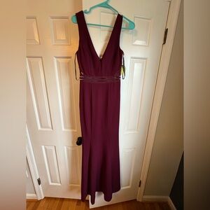 Elegant Wine Evening Gown